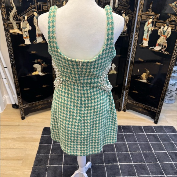 Green Houndstooth Dress - Picture 2 of 4
